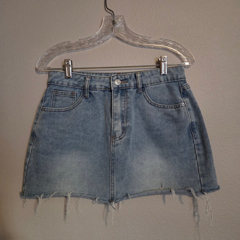 Strauss & AO Light Blue Distress Women’s/Junior Denim Skirt